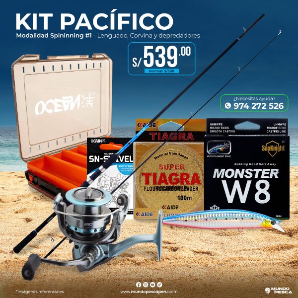 Kit de Spinning 01 / Pacífico - Tienda de artículos de pesca deportiva en  Peru – Mundo Pesca Peru