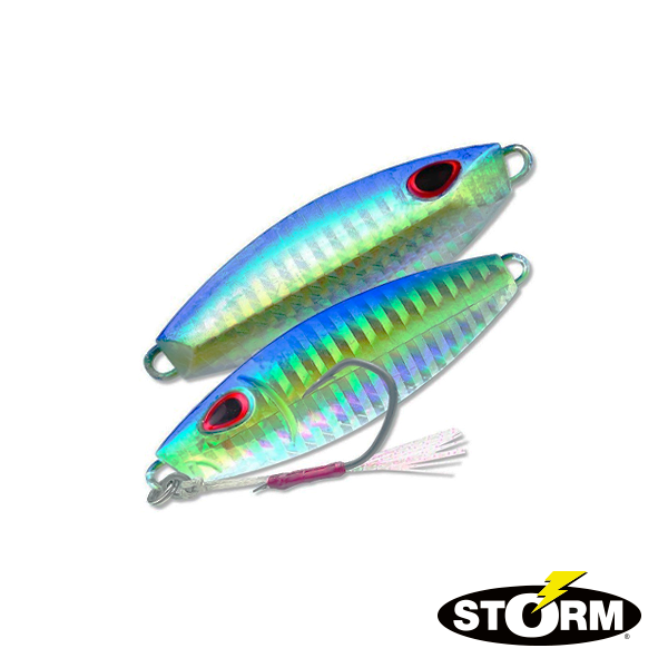 Jig de pesca STORM® GOMOKU SLOW ROCKER 40G UV BLUE FUSILER