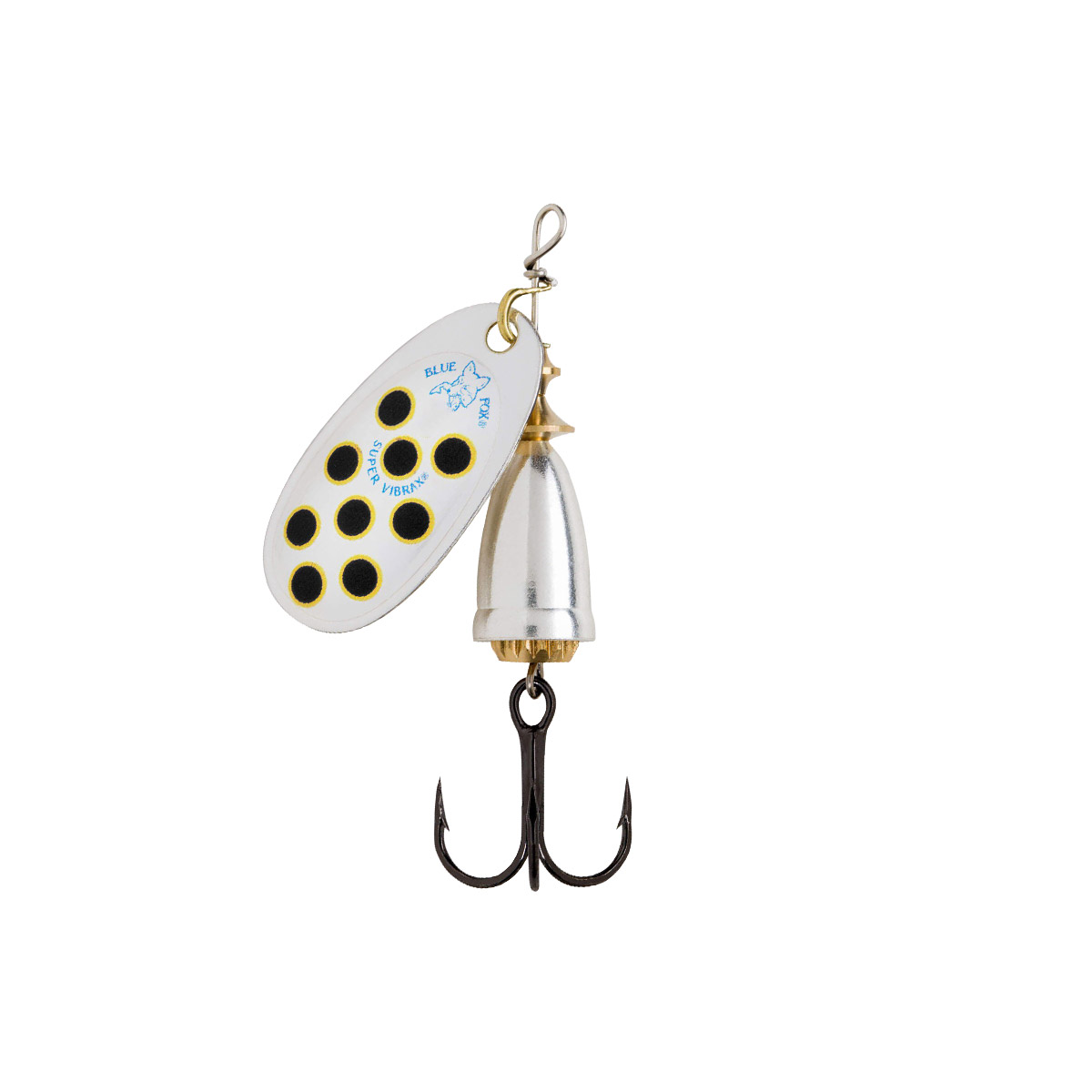 Cucharilla BLUE FOX® CLASSIC VIBRAX 2 HOT PEPPER SILVER YELLOW BLACK