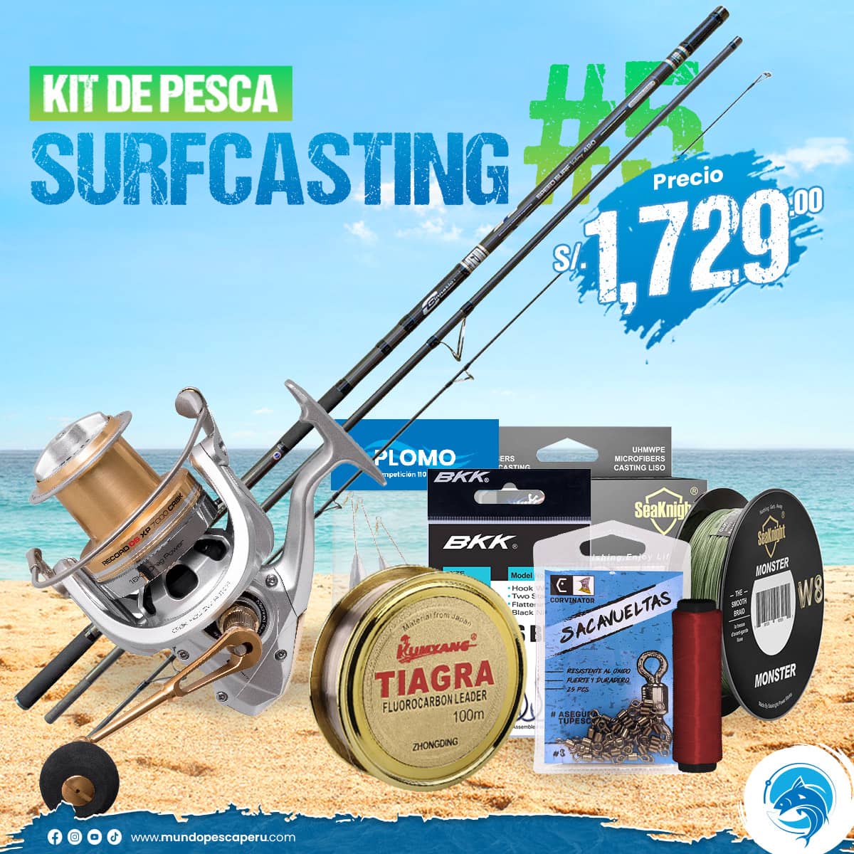 Kit de Pesca MP® SURFCASTING 5 Tienda de artículos de pesca