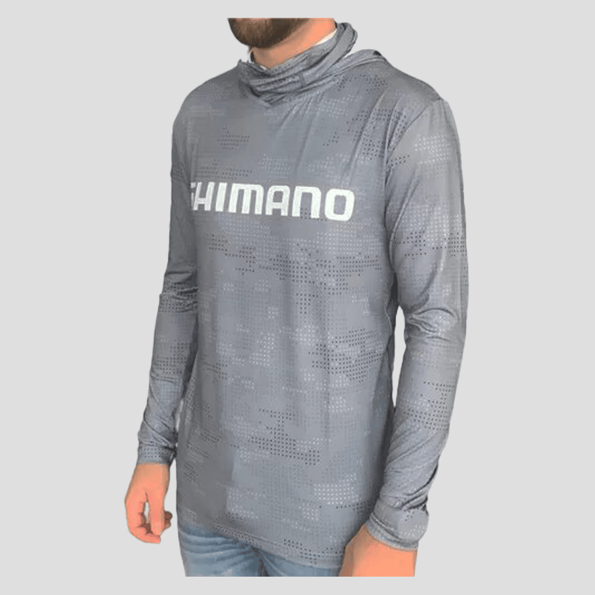shimano-hooded-tech-tee-dot-grey-b