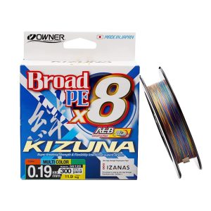Multifilamento Owner Kizuna Broad Pe X8 Izana 0.19 Pe #2.0 - 275 M / Multicolor