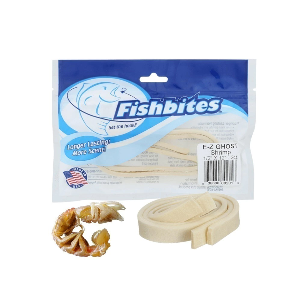 Carnada Artificial Fishbite Ez Ghost Shrimp - Sabor Marucha Langostino