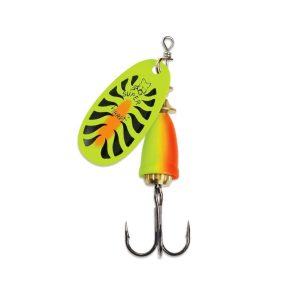 Cucharita Trucha #2 Blue Fox Vibrax - Gfr - 6g - Oro, Campana Naranja Fluorescente