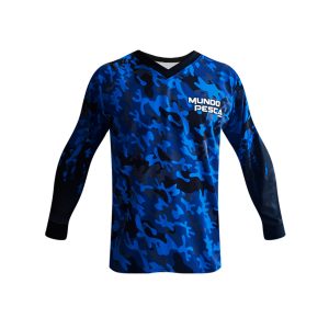 Polo Mundo Pesca Blue Camo / Blue - Size M